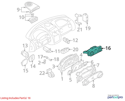 2000-2002 MITSUBISHI ECLIPSE AC HEATER TEMPERATURE CLIMATE CONTROL OEM MR315296