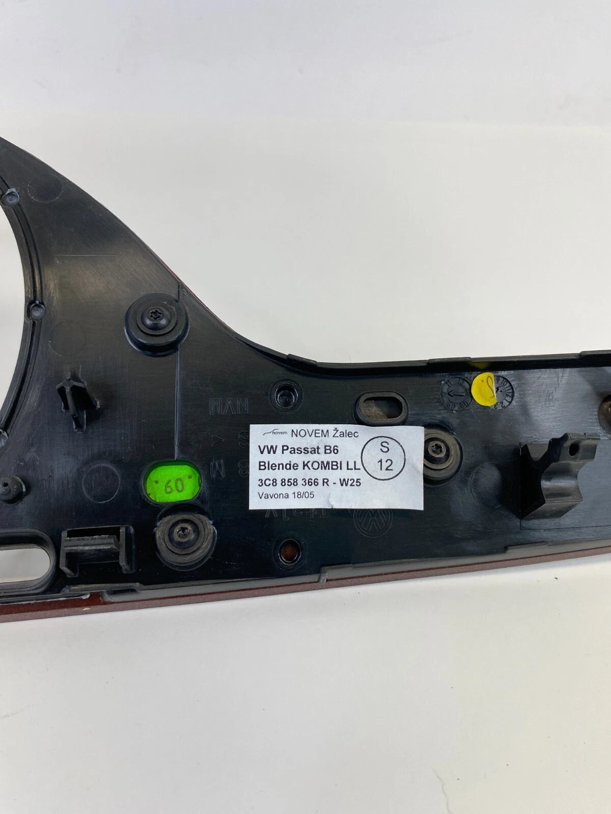 2009-2011 VOLKSWAGEN CC DASHBOARD CLUSTER SPEEDOMETER TRIM W/ HAZARD SWITCH OEM