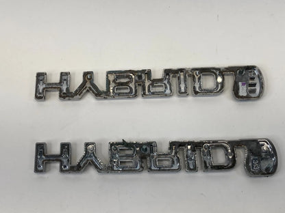 2004-2009 TOYOTA PRIUS HYBRID EMBLEM BADGE SET PAIR LEFT RIGHT CHROME OEM