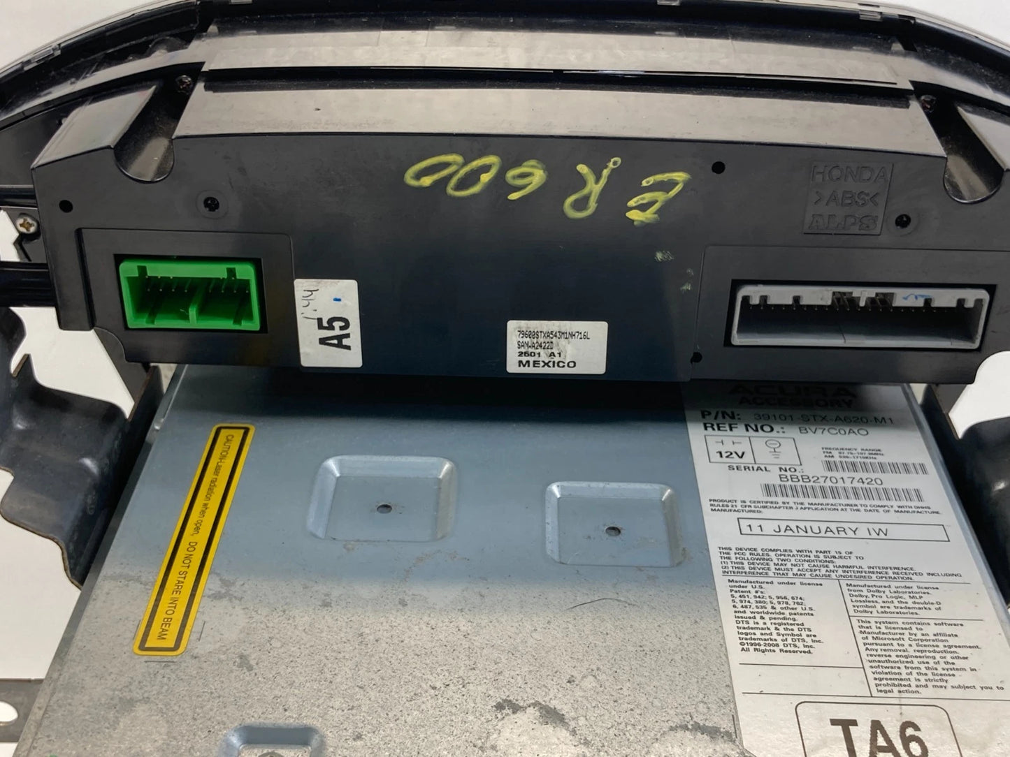 10-13 ACURA MDX DASH RADIO STEREO RECEIVER NAVIGATION PANEL W/ CLIMATE CONTROL