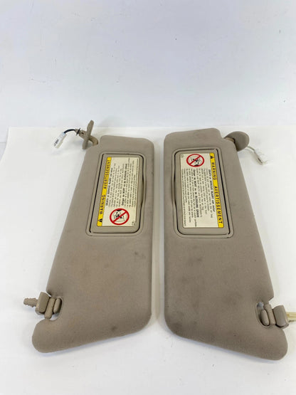 2002 2003 Lexus ES300 Front RH LH Roof Sun Visor Beige Set Pair w/ Clips OEM