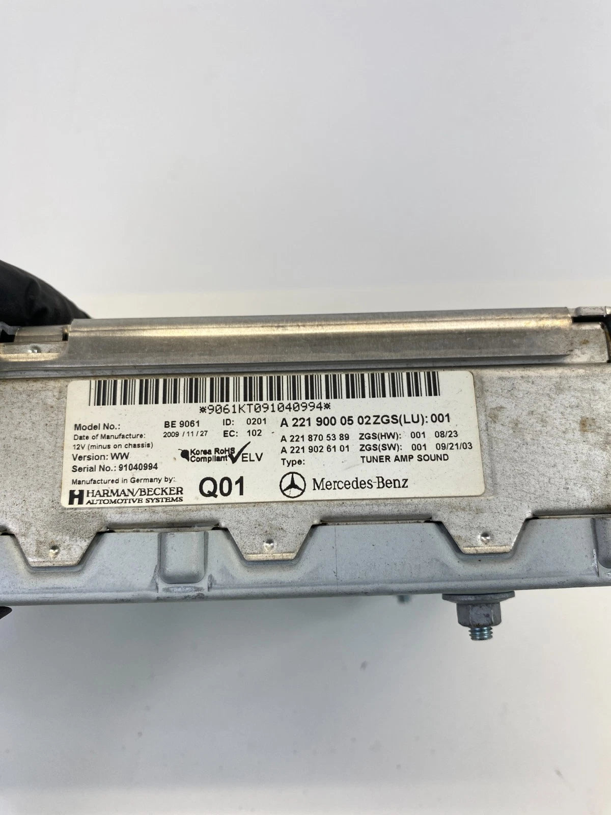 07-14 Mercedes CL550 CL600 01-13 S600 CL65 Harman Becker System Amplifier Assy