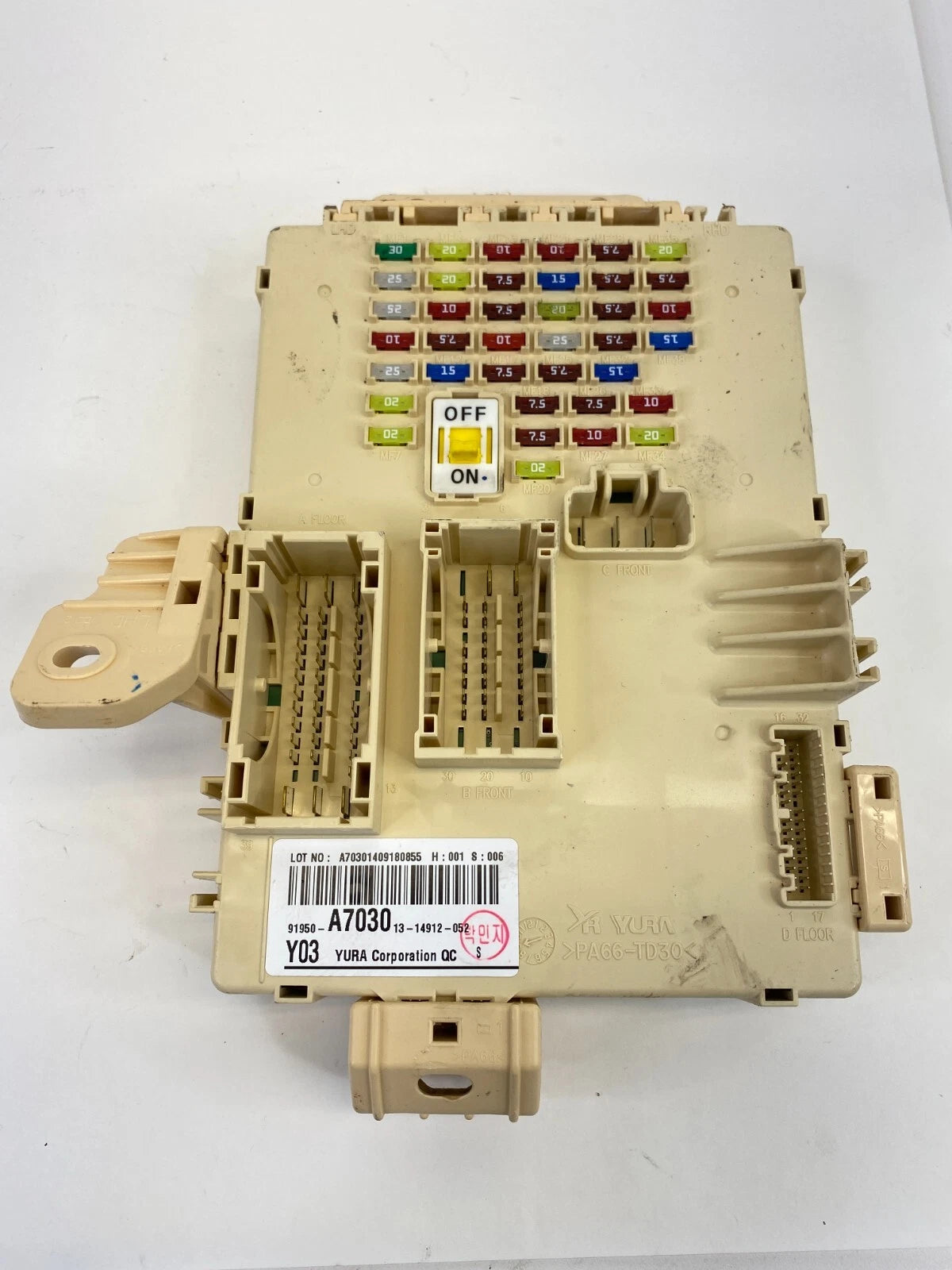 2014-2016 KIA FORTE INTERIOR DASH FUSE BOX RELAY COMPARTMENT 91950-A7030 OEM