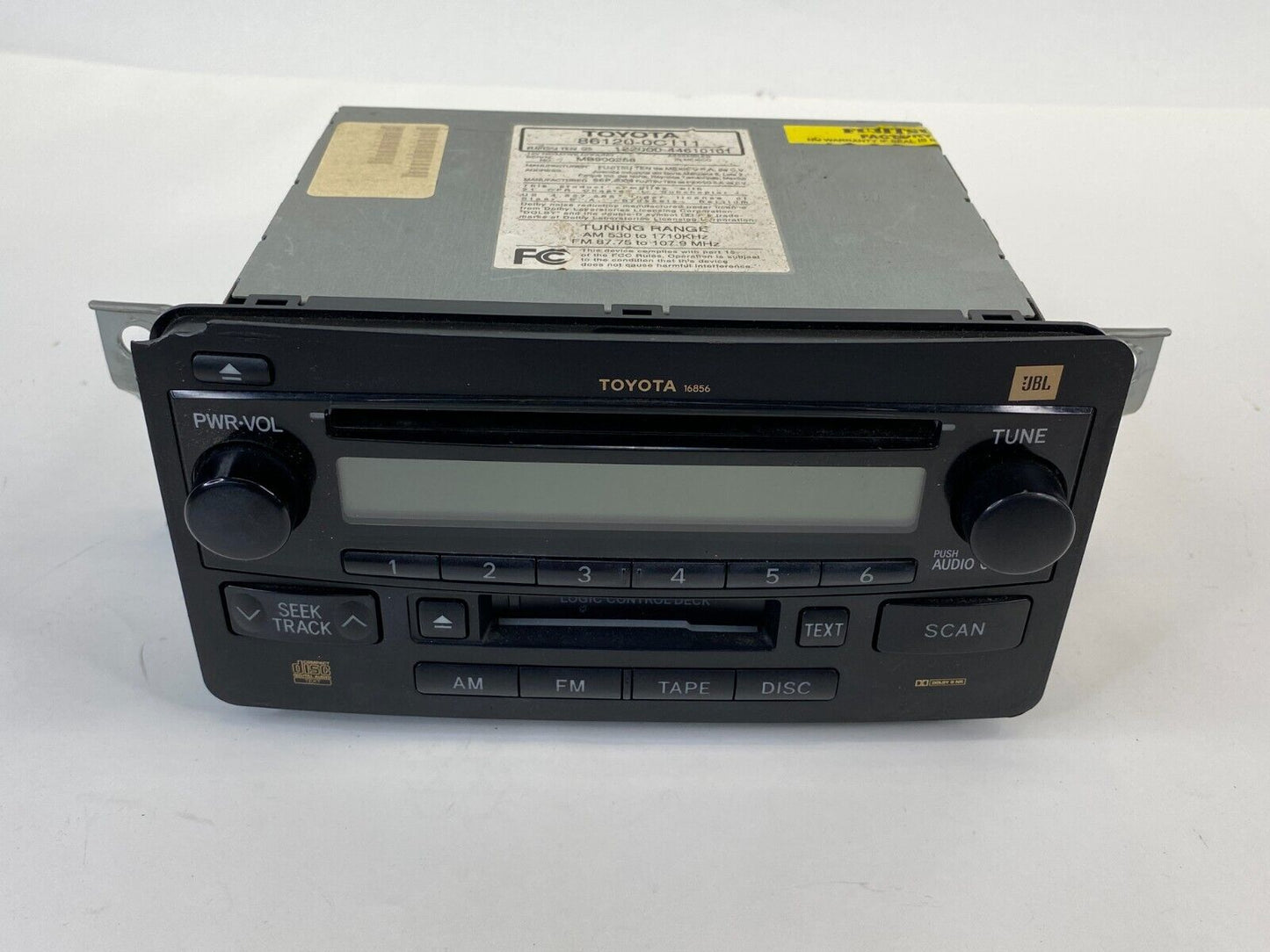 2003 2004 Toyota Sequoia Radio AM FM CD & Cassette Receiver Player 86120-0C111