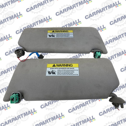 2008-2012 HONDA ACCORD SEDAN GREY SUN VISOR SET LEFT RIGHT W/ MIRROR LIGHT OEM