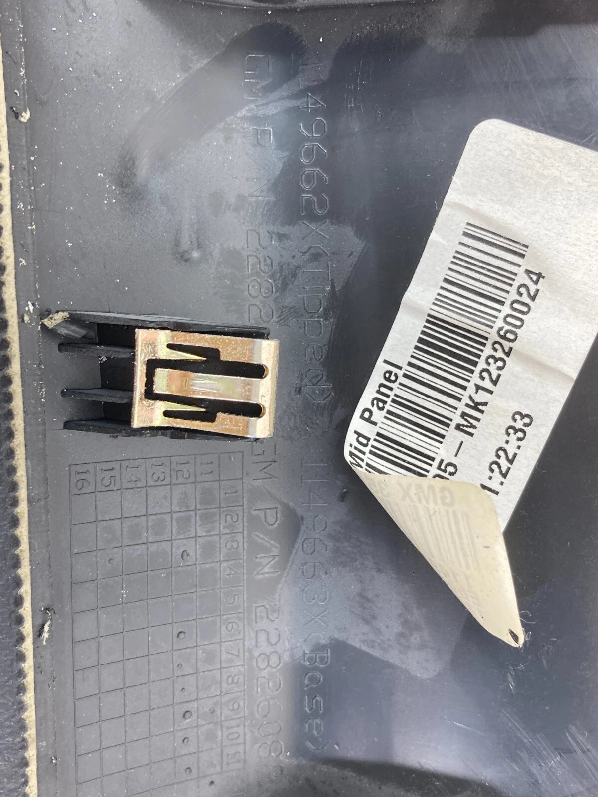 2013-2015 CHEVROLET MALIBU RIGHT DASH INSTRUMENT PANEL TRIM PAD MID TRIM COVER