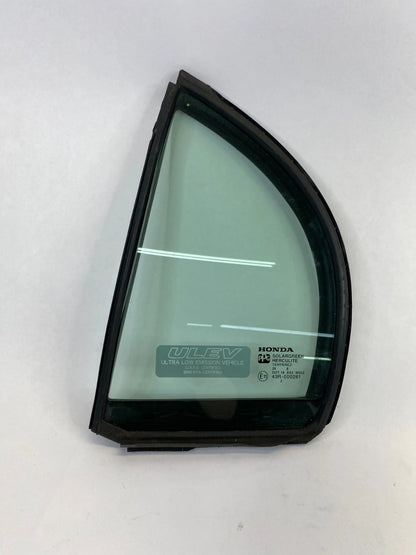 06-11 HONDA CIVIC REAR LEFT DOOR QUARTER WINDOW GLASS W/ WEATHERSTRIP 73491-SNE