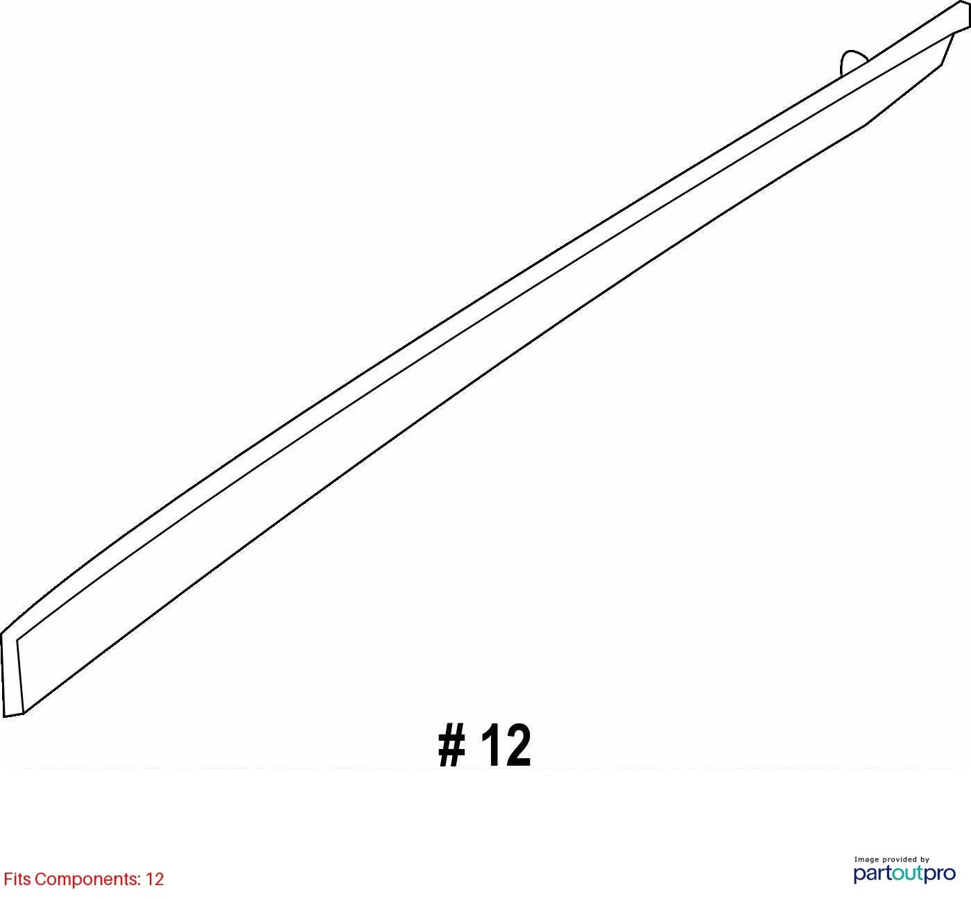 10-13 SUBARU LEGACY REAR LEFT BACK SIDE INTERIOR DOOR MOLDING TRIM 94228AJ05A