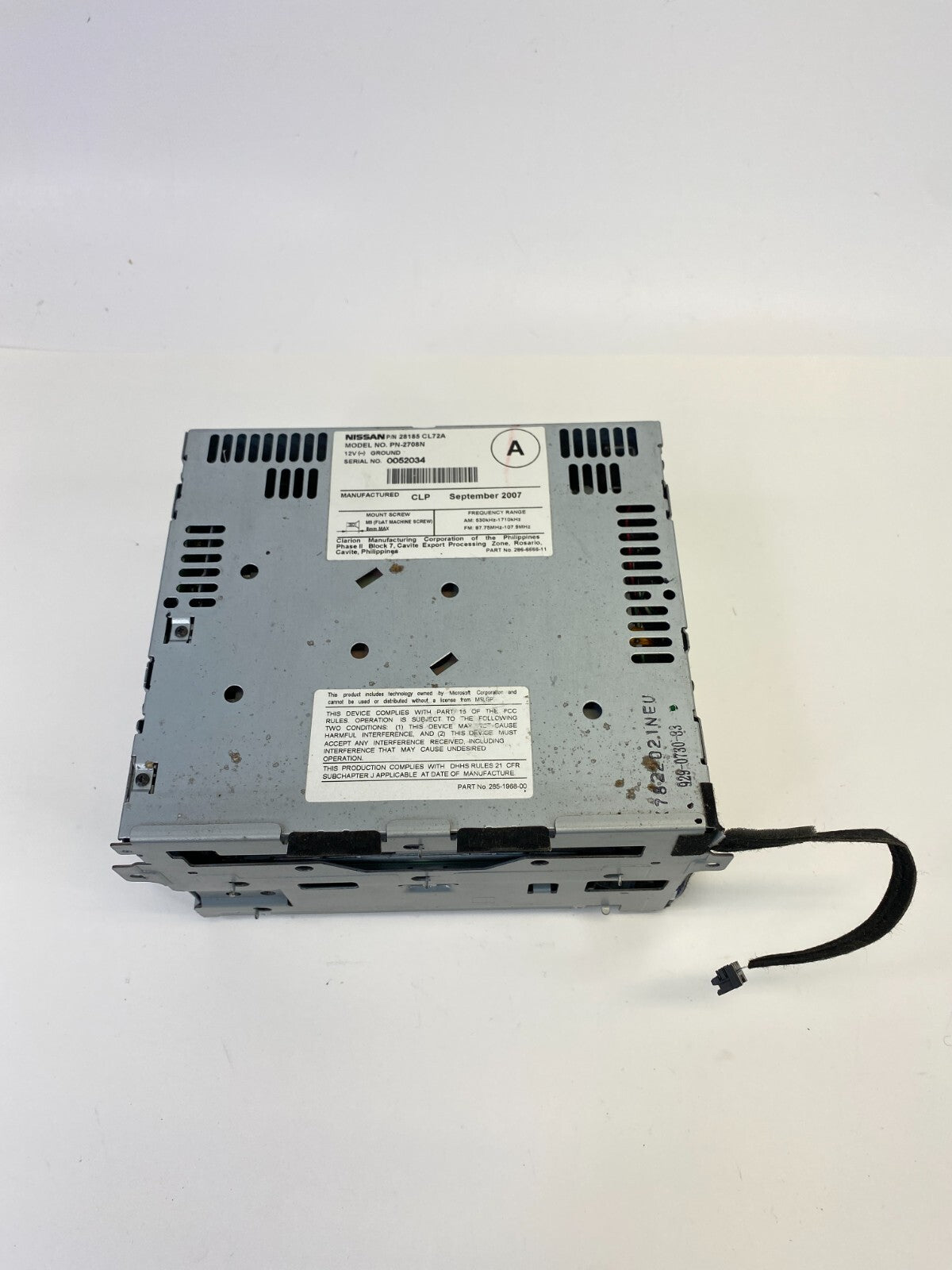 2007 2008 Infiniti FX35 AM/FM Radio Stereo Player 28185-CL72A OEM