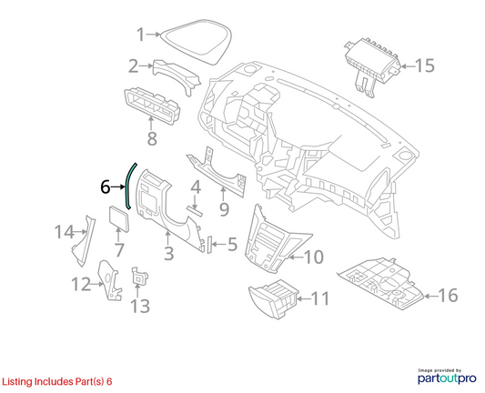 2011-2015 HYUNDAI SONATA LOWER DASHBOARD FUSE BOX LID COVER 84758-3S000 OEM