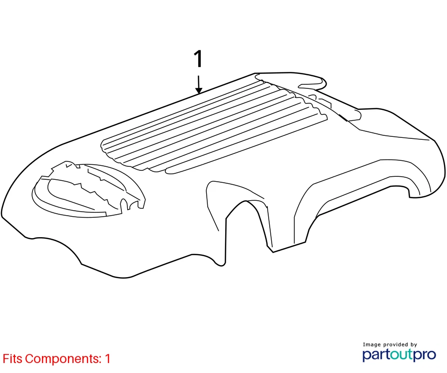 2000-2006 CADILLAC ESCALADE 5.7L V8 ENGINE APPEARANCE TRIM COVER PLATE 12580999