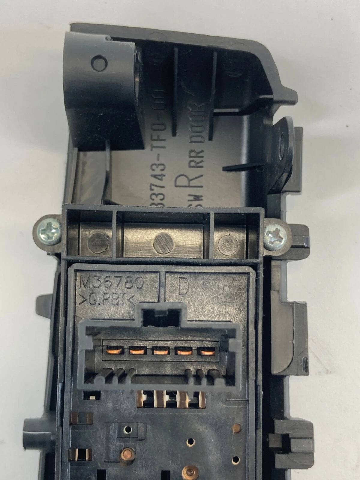 09-13 HONDA FIT REAR RIGHT BACK SIDE DOOR WINDOW SWITCH W/BEZEL 83743-TF0-00 OEM