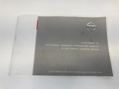 2010 10 NISSAN ROGUE OWNERS MANUAL INFORMATION WARRANTY GUIDE BOOK SET OEM