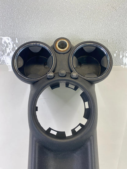 2007-2015 MINI COOPER CENTER CONSOLE CUPHOLDER SWITCH BEZEL TRIM 51162752927 OEM