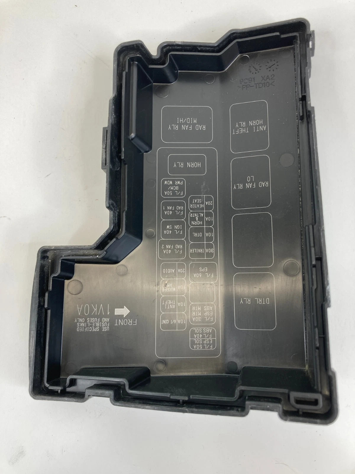 2011 11 NISSAN ROGUE UPPER FUSE BOX RELAY BOX COVER LID TRIM PANEL 9291-XA2 OEM