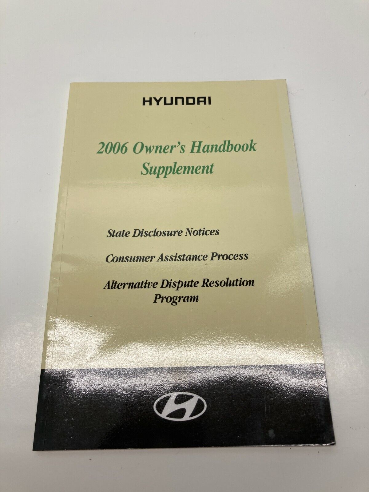 2006 Hyundai Elantra Owner's Manual Handbook Supplement & Warranty Information