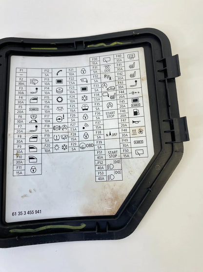 07-13 MINI COOPER INTERIOR GLOVE BOX FUSE PANEL ACCESS COVER LID 61353455941 OEM