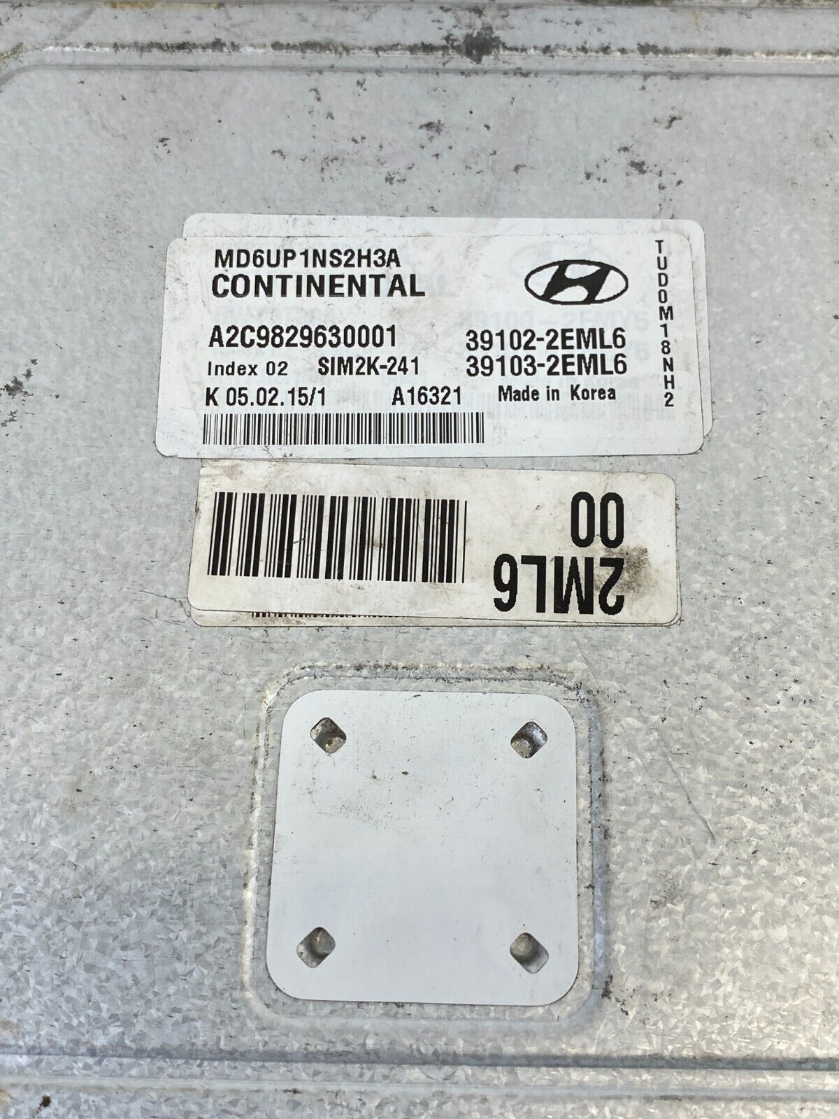 16 Hyundai Elantra 1.8L AT Engine Computer Control Module ECM ECU PCM 391032EML6