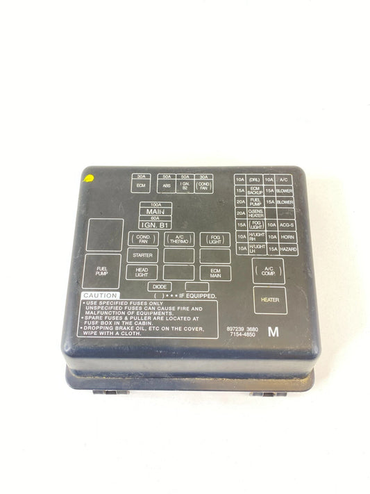 02 03 ISUZU RODEO SPORT UNDER HOOD ENGINE FUSE BOX LID COVER UNIT OEM 8972393680