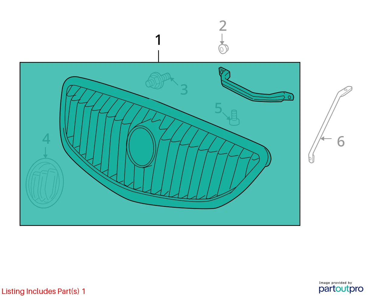 2008-2012 BUICK ENCLAVE UPPER FRONT BUMPER CENTER GRILL GRILLE 20828544 OEM