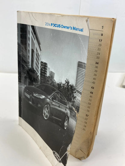 2014 FORD FOCUS HATCHBACK OWNERS MANUAL REFERENCE GUIDE INFORMATION W/ CASE OEM