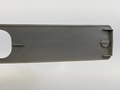 2005-2007 CHRYSLER 300 FRONT LEFT UPPER B-PILLAR SLIDE COVER TRIM 1048701TRMA