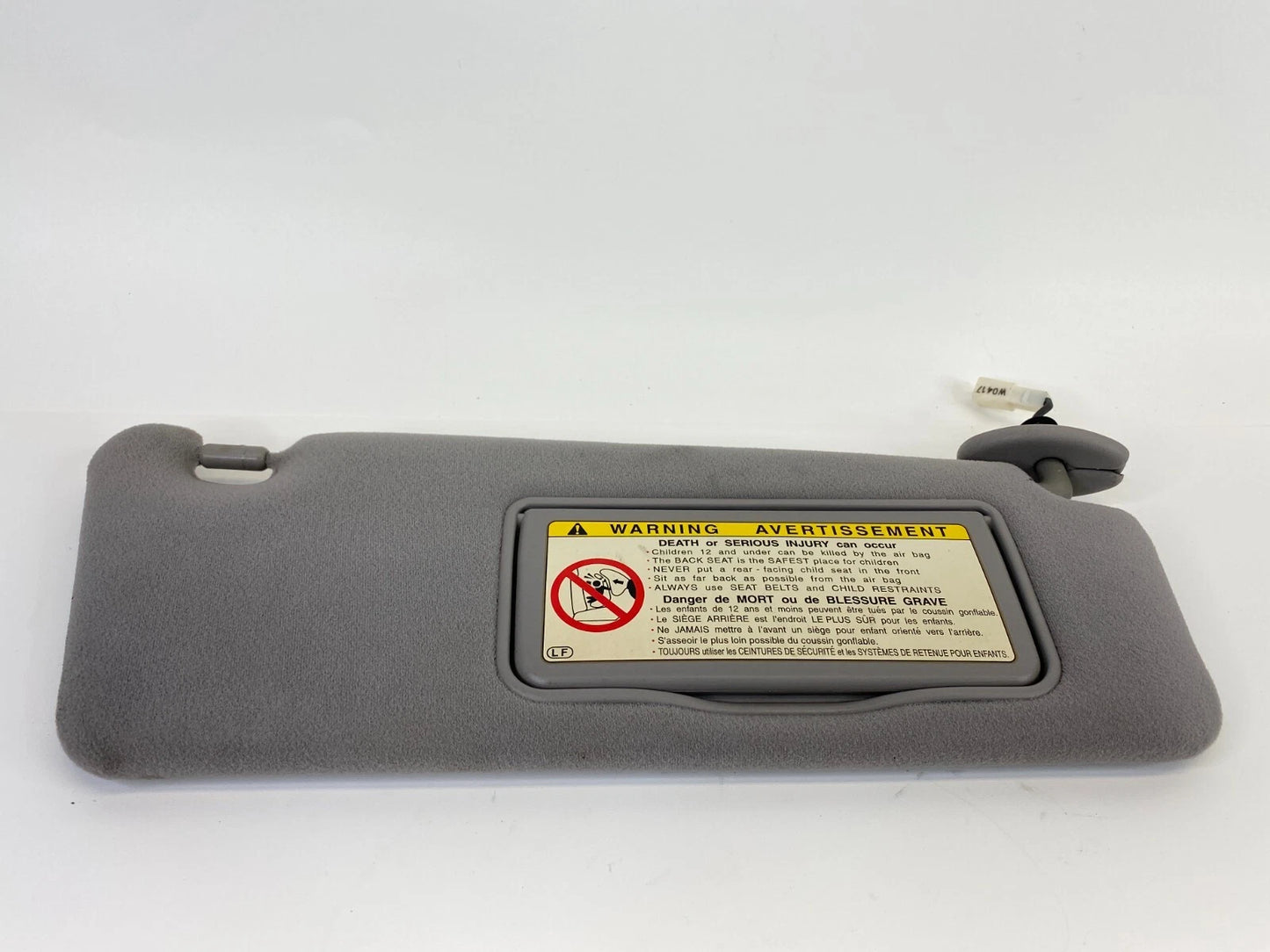 2002 2003 LEXUS ES300 PASSENGER RIGHT SUNVISOR SUN VISOR SHADE RH CLOTH GRAY OEM