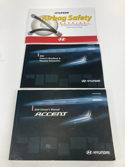 2010 10 Hyundai Accent Owners Owner's Manual Warranty Information Handbook OEM