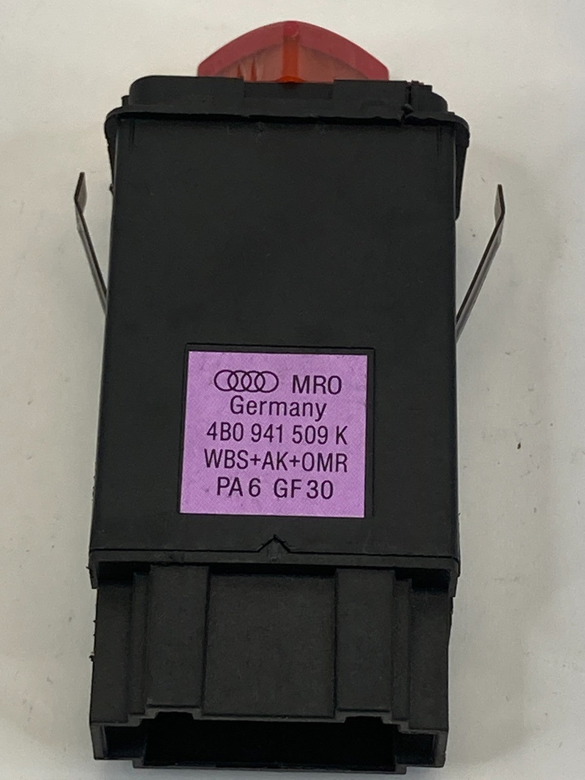 1999-2004 Audi A6 Quattro Emergency Hazard Warning Switch Button 4B0-941-509 OEM
