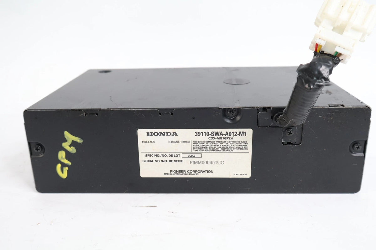 2007-2011 HONDA CR-V CRV RADIO CD DISC CHANGER PIONEER 39110-SWA-A012 OEM
