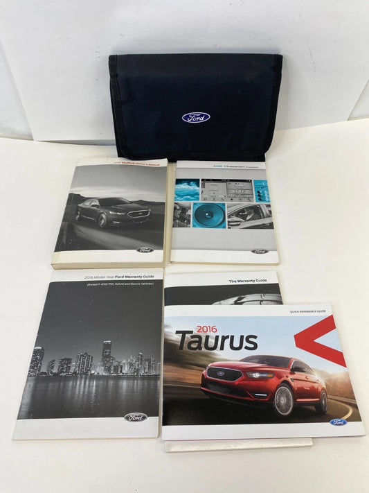 2016 FORD TAURUS OWNERS MANUAL WARRANTY GUIDE INFORMATION BOOK SET W/ CASE OEM