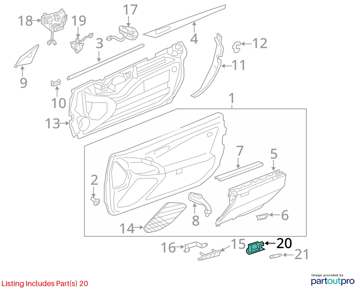 2000-2006 MERCEDES-BENZ S500 S430 REAR LEFT SIDE INNER DOOR COURTESY LIGHT OEM