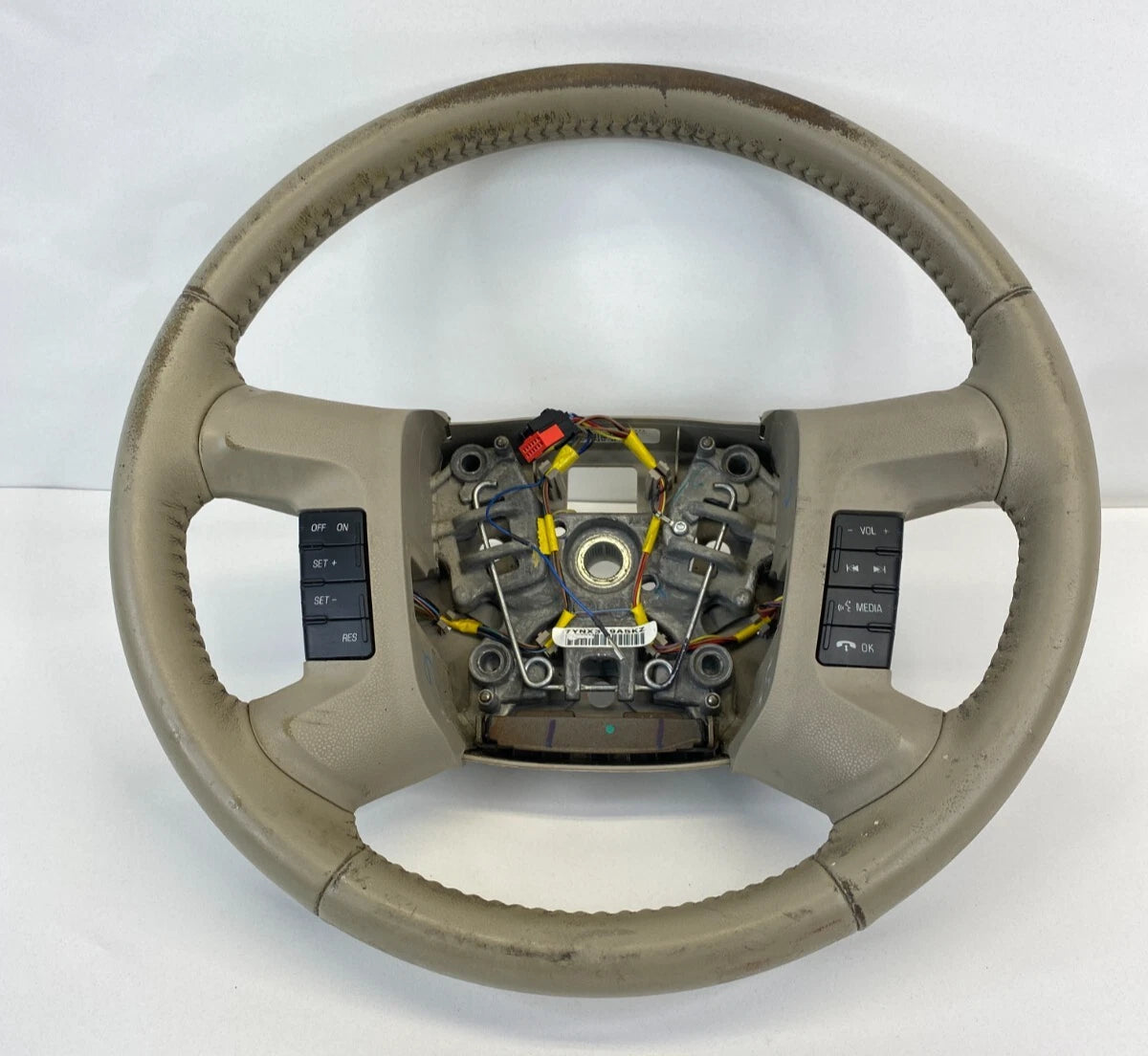 2009-2011 MERCURY MARINER 09-12 ESCAPE STEERING WHEEL W/ SWITCHES TAN LEATHER