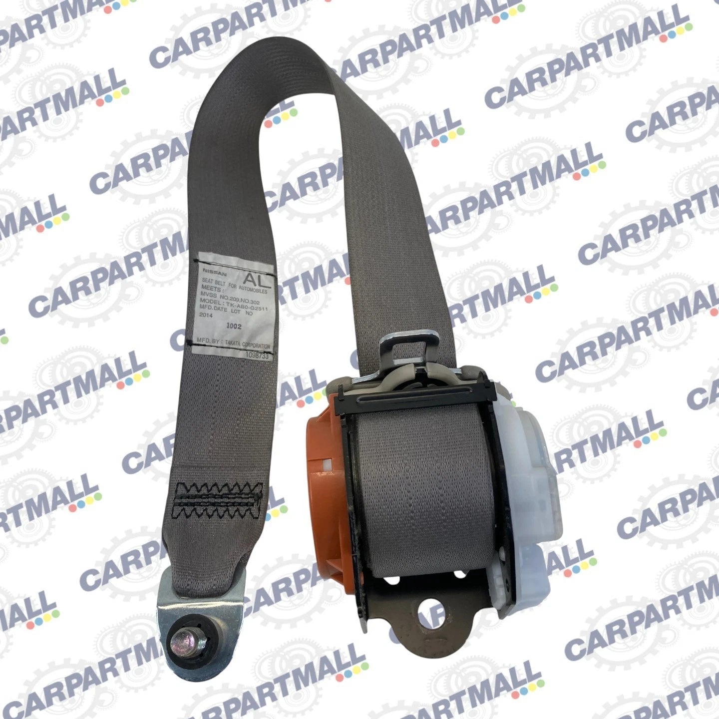 2011-2017 Nissan Quest Rear Left Side Seat Belt Retractor Assembly Gray OEM