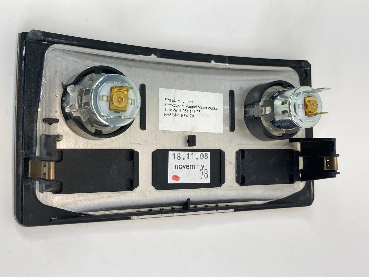 2009 BMW 535I XDRIVE REAR CONSOLE DUAL 12V POWER OUTLET LIGHTER 695114905 OEM