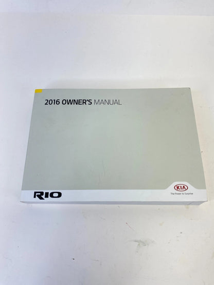 2016 16 KIA RIO LX SEDAN OWNER'S MANUAL INFORMATION SET GUIDE BOOK OEM