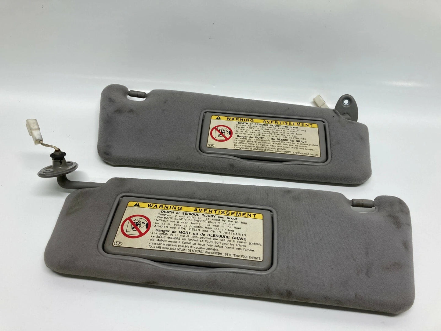 2002 2003 LEXUS ES300 SUNVISOR SUN VISOR SET DRIVER & PASSENGER LEFT RIGHT GRAY