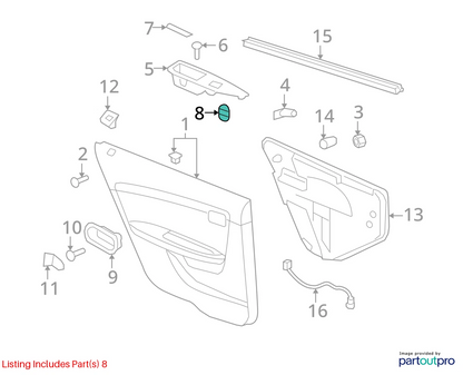 07-09 SATURN AURA REAR LEFT DRIVER SIDE POWER DOOR WINDOW SWITCH 22627386 OEM
