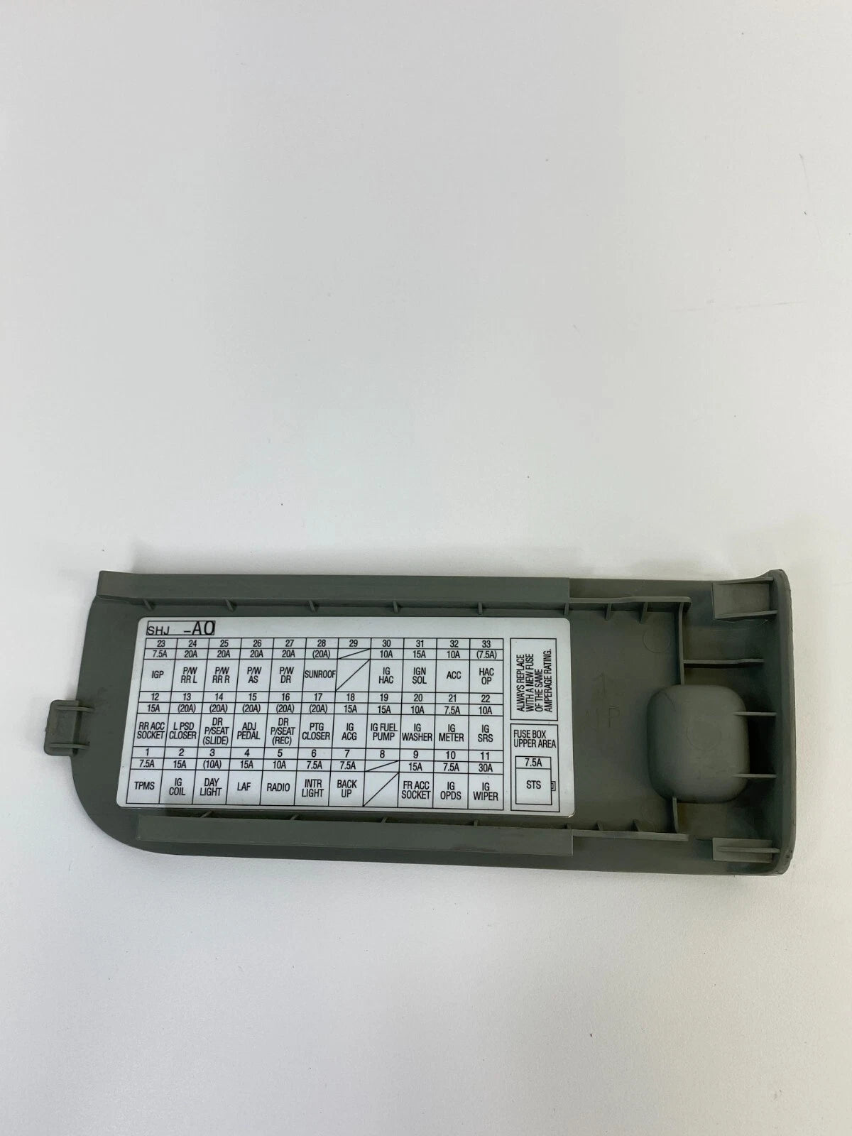 05-10 HONDA ODYSSEY INTERIOR LEFT DASH FUSE BOX COVER LID TRIM PANEL SHJ-A0 OEM