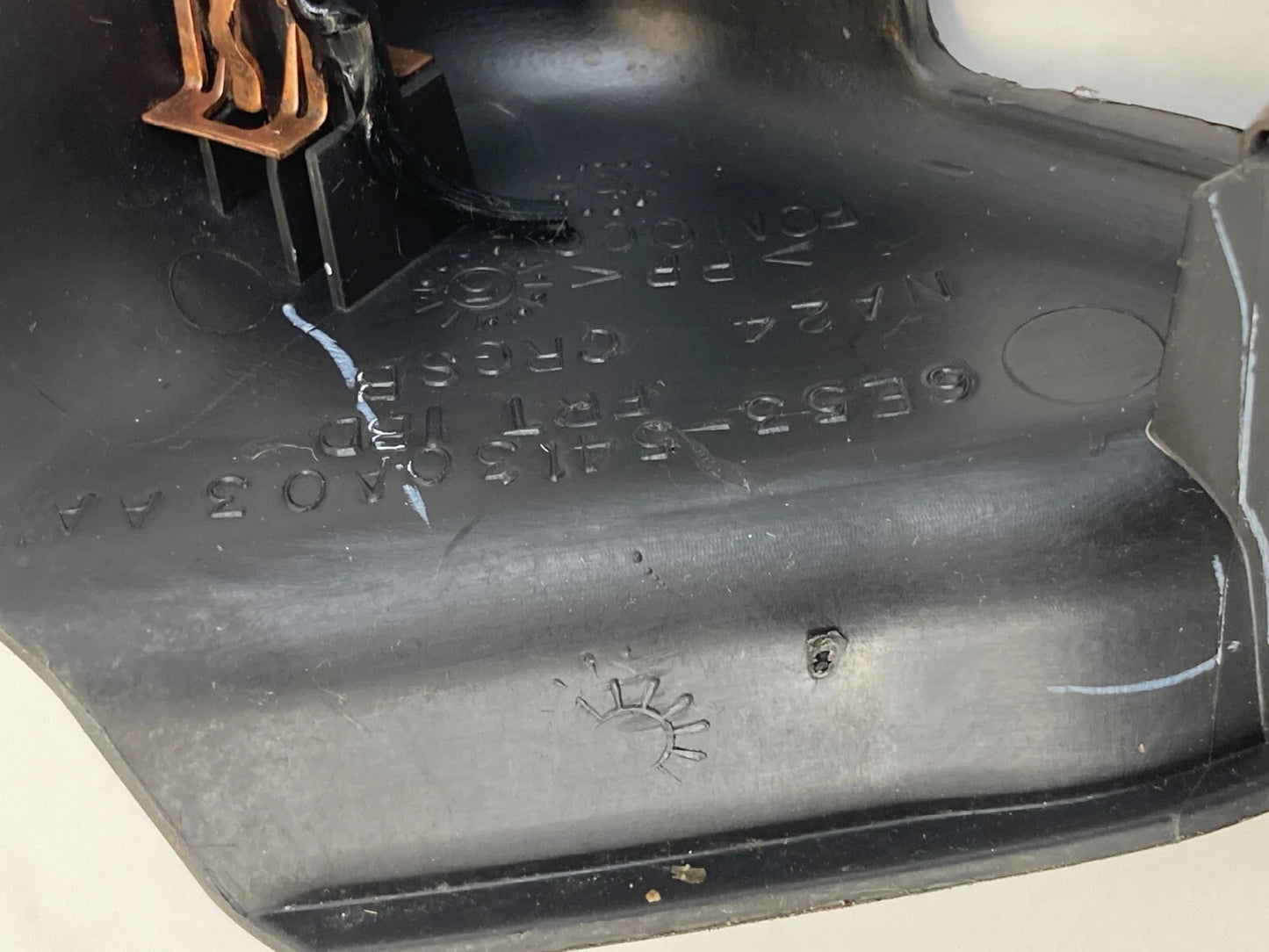 06-11 MERCURY MILAN FRONT LEFT DRIVER SEAT TRACK LOWER COVER TRIM 6E5354130A03AA