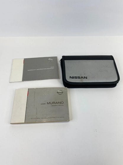 2005 05 NISSAN MURANO OWNERS MANUAL GUIDE WARRANTY INFORMATION W/ CASE OEM