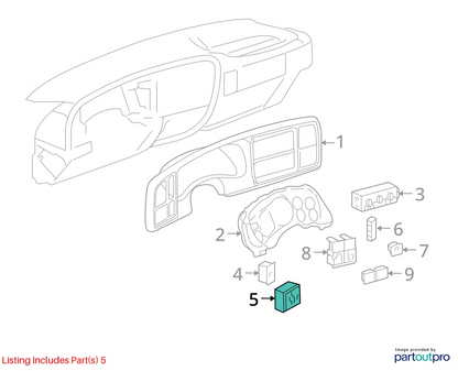 2003-2006 TAHOE SILVERADO HEADLIGHT DIMMER SWITCH OEM 15194803