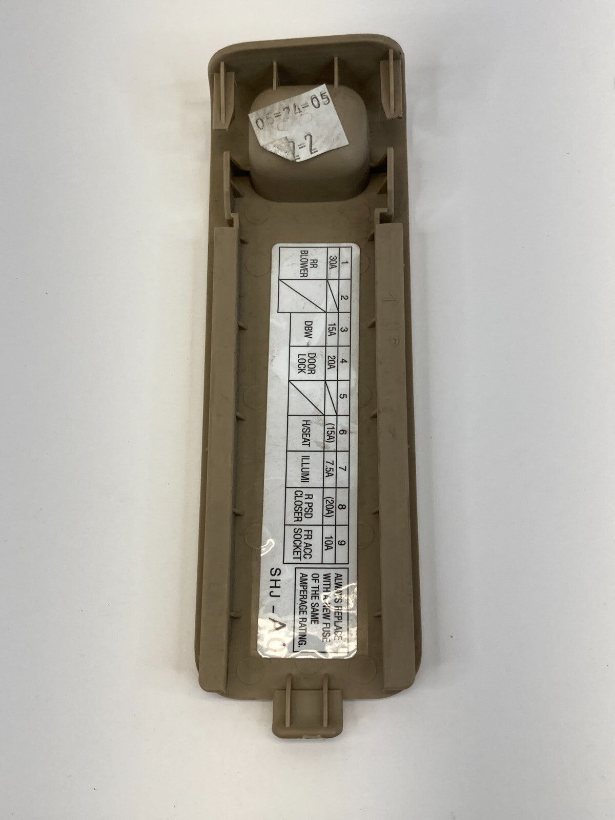 05-10 Honda Odyssey Interior Right Side Fuse Box Access Lid Cover Trim SHJ-A0