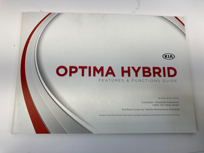 2014 Kia Optima Hybrid LX SEDAN Owners Manual Book Information Guide w/ Case OEM