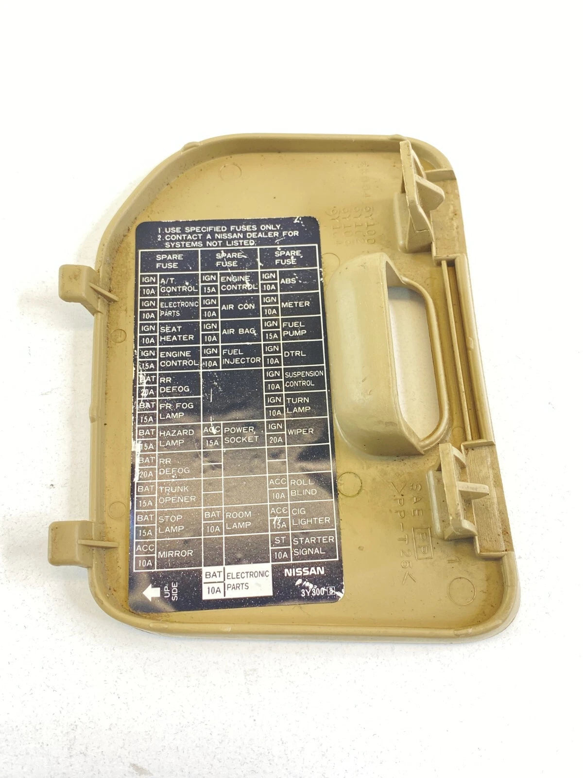 2000 2001 2002 2003 NISSAN MAXIMA INTERIOR FUSE BOX COVER ACCESS DOOR LID OEM