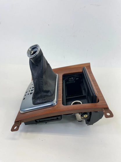 2006-2008 INFINITI M35 AUTO TRANS CENTER CONSOLE SHIFT SHIFTER BOOT & BEZEL WOOD
