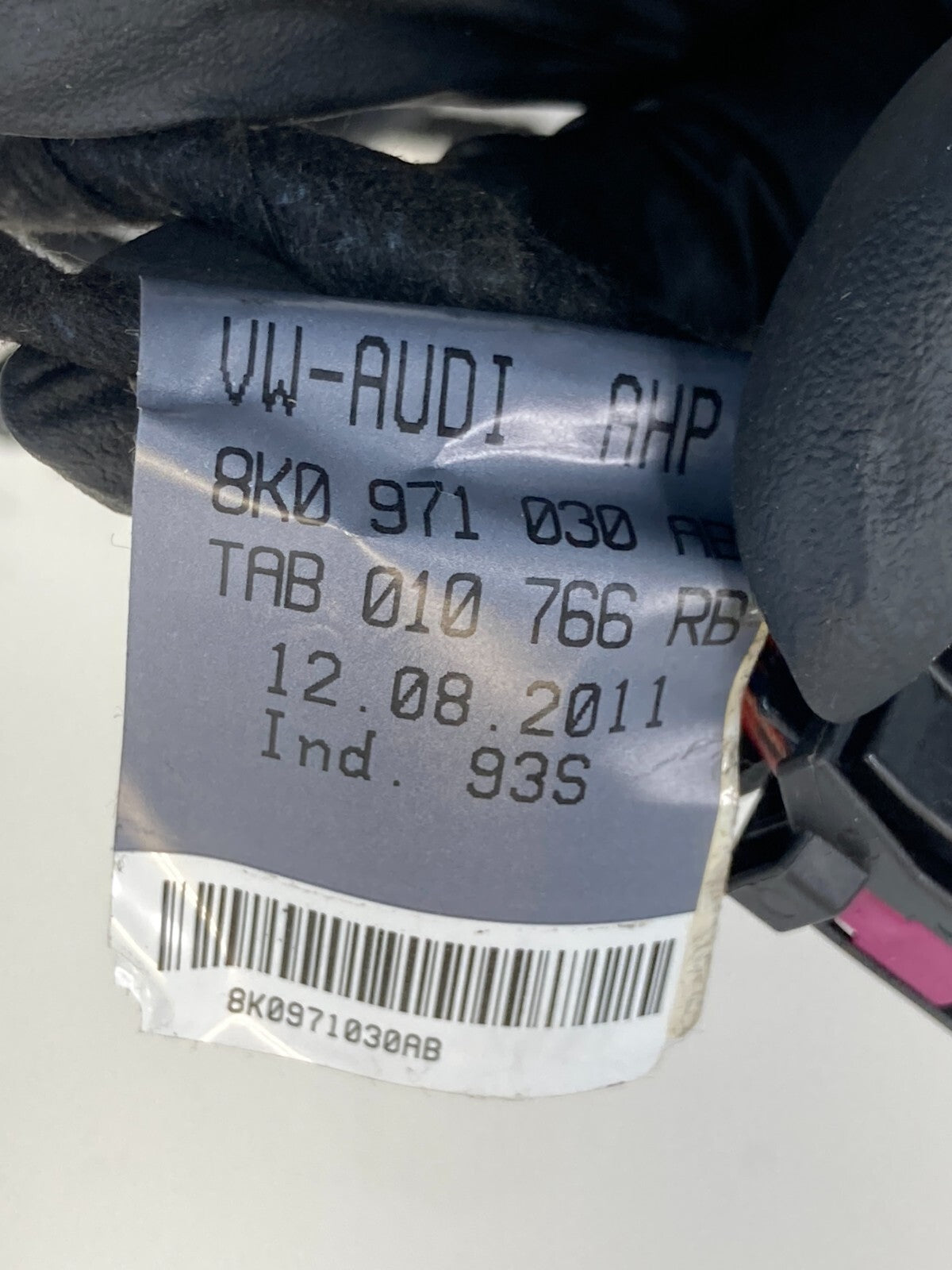 09-16 Audi A4 Quattro Sedan Front Right Door Wire Wiring Harness 8K0971030AB OEM