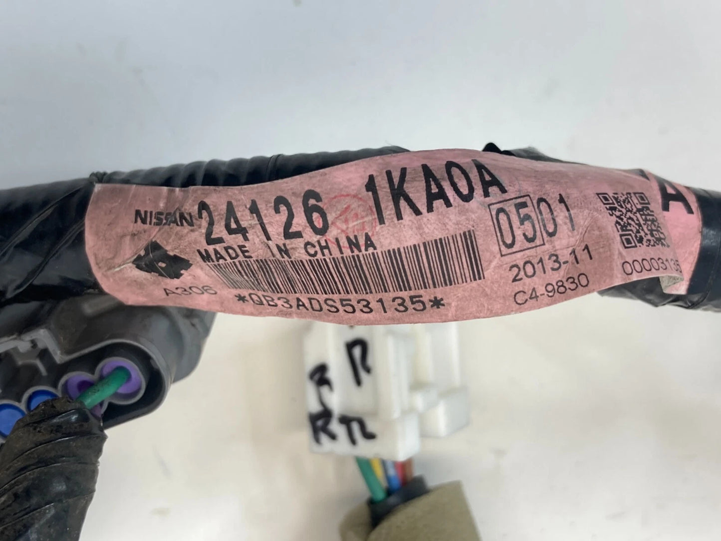 2011-2014 NISSAN JUKE REAR RIGHT SIDE DOOR WIRE WIRING HARNESS 24126-1KA0A OEM