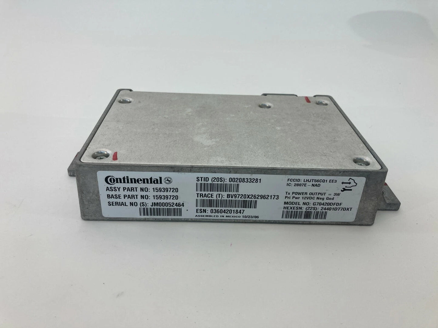 2007 2008 CHEVROLET IMPALA ONSTAR COMMUNICATION CONTROL MODULE 15939720 OEM