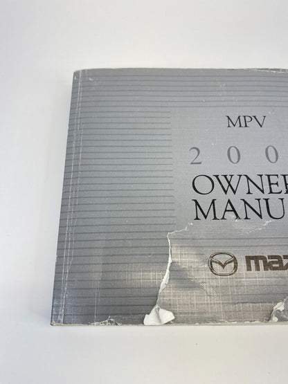 2001 01 Mazda MPV Owners Warranty Information Manual Book Guide OEM